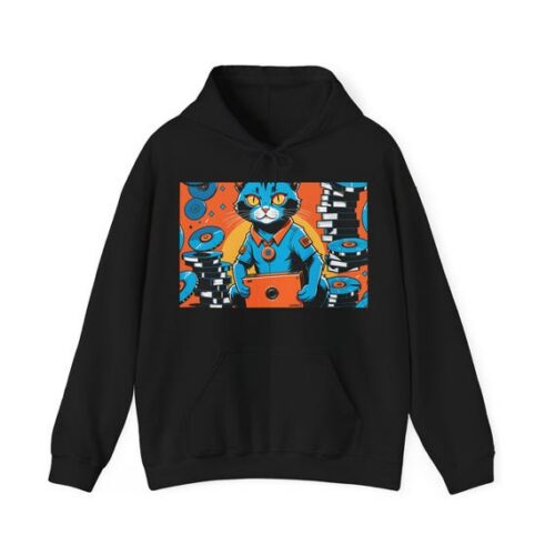 The Disc Guardian: Blu-ray Hoarder Cat — Hoodie
