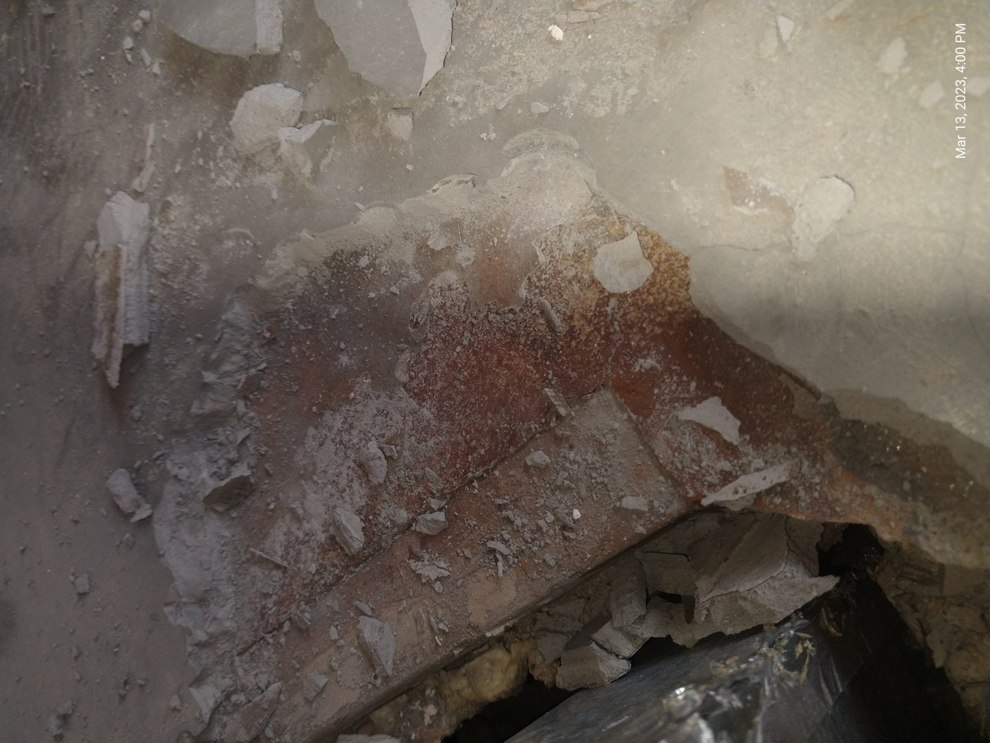 Hidden water damage and wood rot opened up for remediation