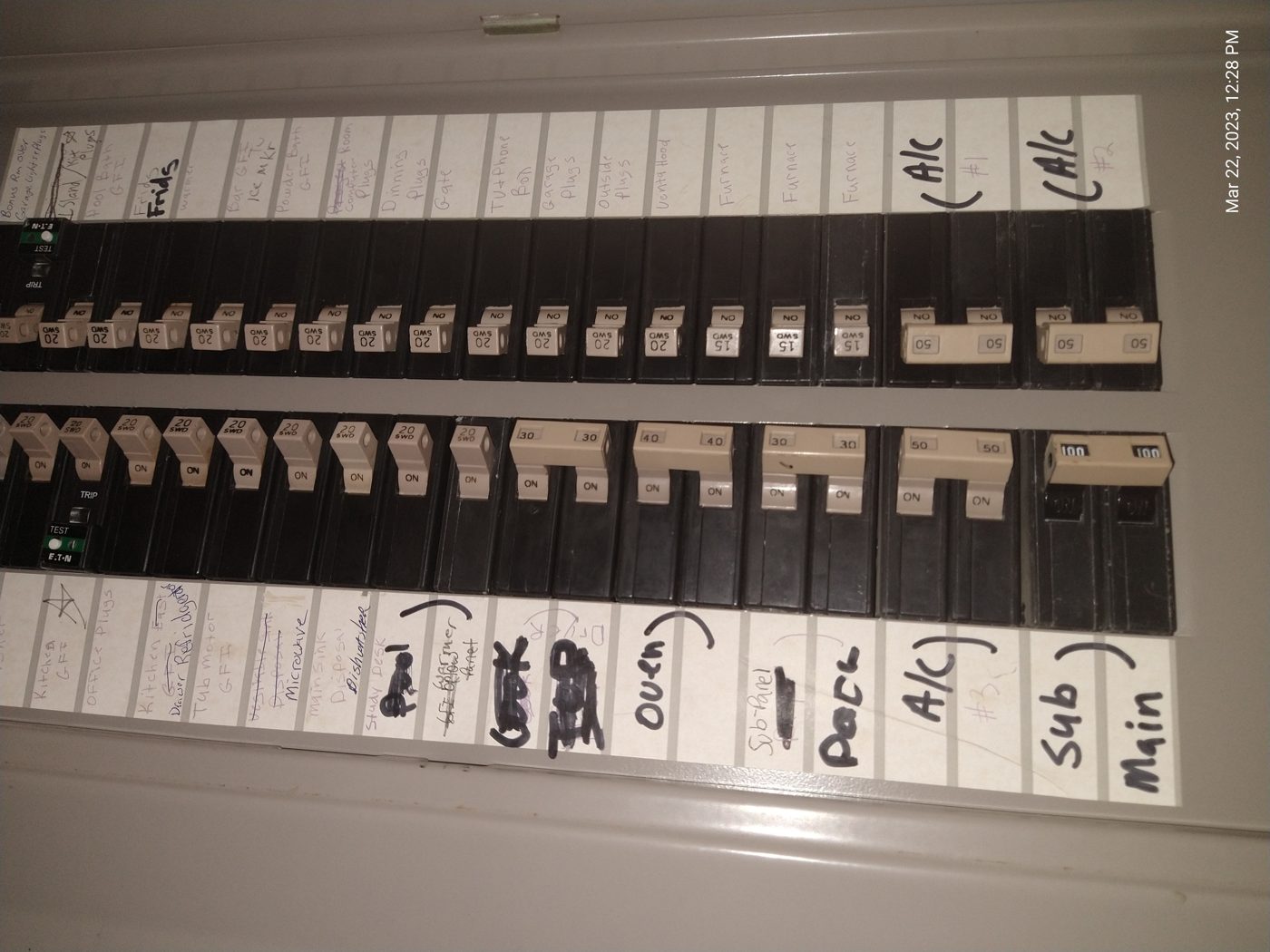 Labeled and organized electrical panel for a connected home