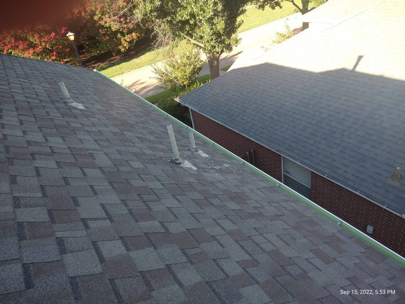 Roof dried in watertight with underlayment and vents